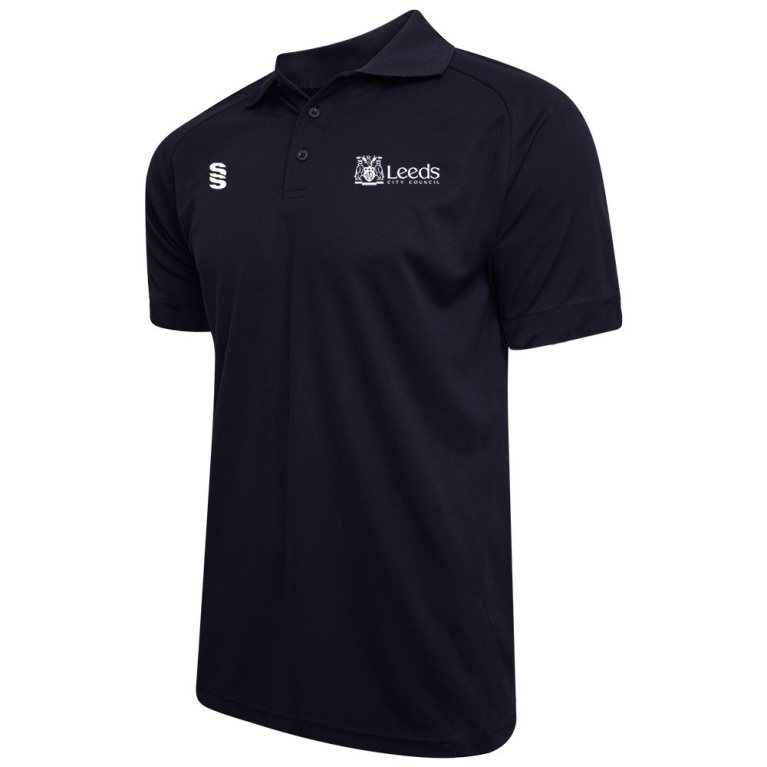 Women's Dual Solid Colour Polo : Navy