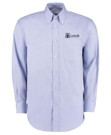 LEEDS CITY COUNCIL MENS OXFORD BUTTON DOWN LONG SLEEVE BLUE SHIRT