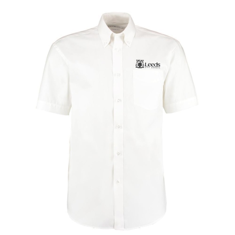 LEEDS CITY COUNCIL MEN'S FACILITIES MANAGER SHORT SLEEVED WHITE OXFORD SHIRT