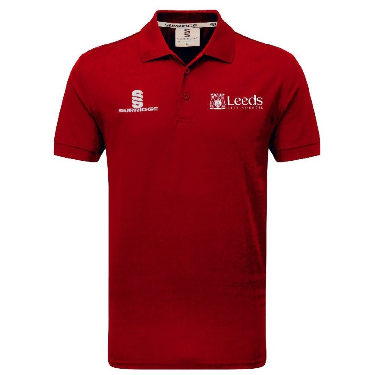 Women's Dual Solid Colour Polo : Red