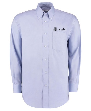 LEEDS CITY COUNCIL MENS OXFORD BUTTON DOWN LONG SLEEVE BLUE SHIRT