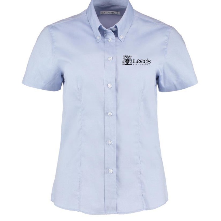 LEEDS CITY COUNCIL LADIES OXFORD BUTTON DOWN BLUE SHIRT