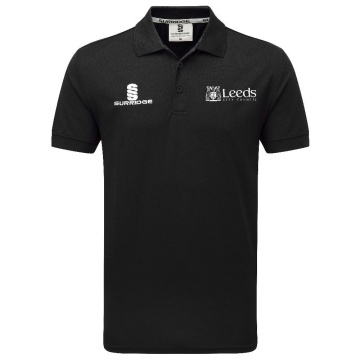 Women's Dual Solid Colour Polo : Black