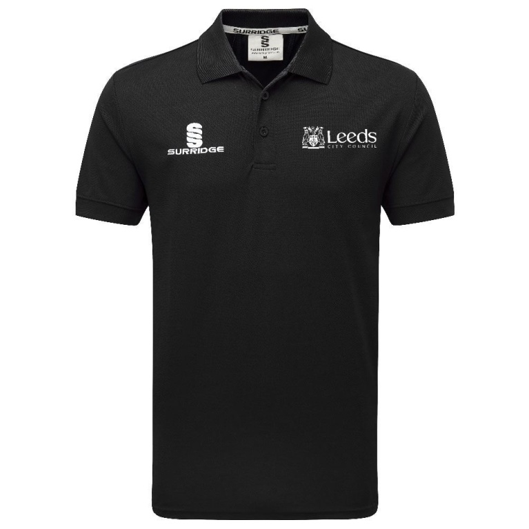 Women's Dual Solid Colour Polo : Black